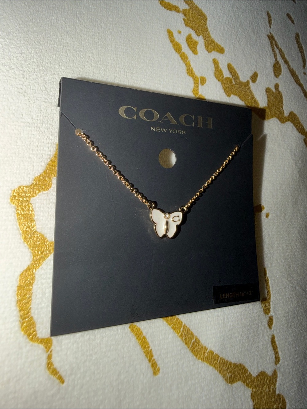 Coach Butterfly Charm Necklace - Picture 3 of 6